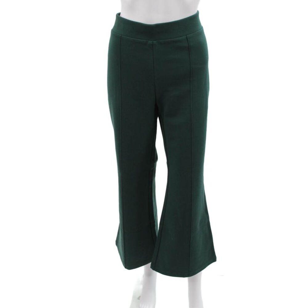 Addison Bay Womens Green Cropped Pull On Pants Athleisure Size 16